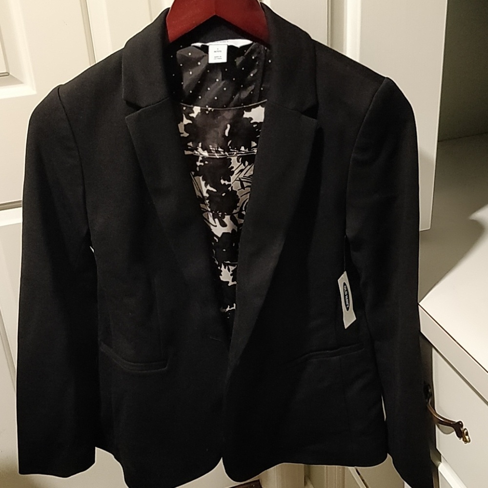 Classic Ponte Knit Blazer, Black